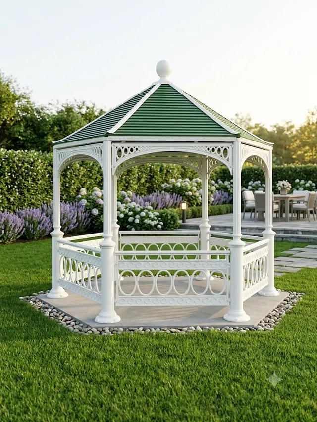 Modern Oval-Lattice Gazebo (GB-04)